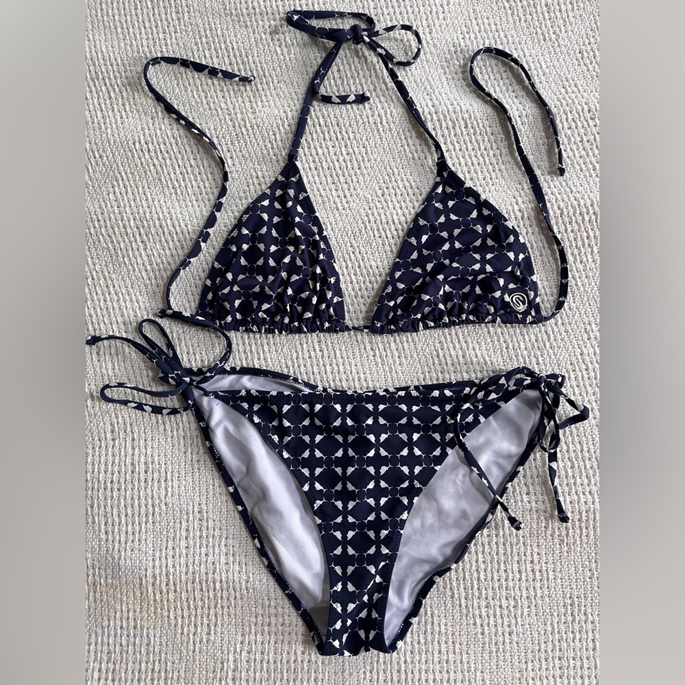 SCALES BIKINI Nautical Sailfish Navy and White Bikini Set